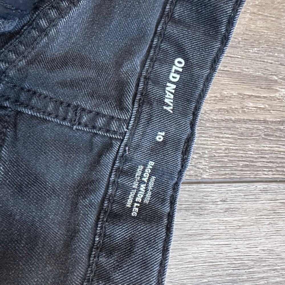 Old Navy Kids' High-Waisted Baggy Wide-Leg Jeans - Size 10 - Picture 6 of 8